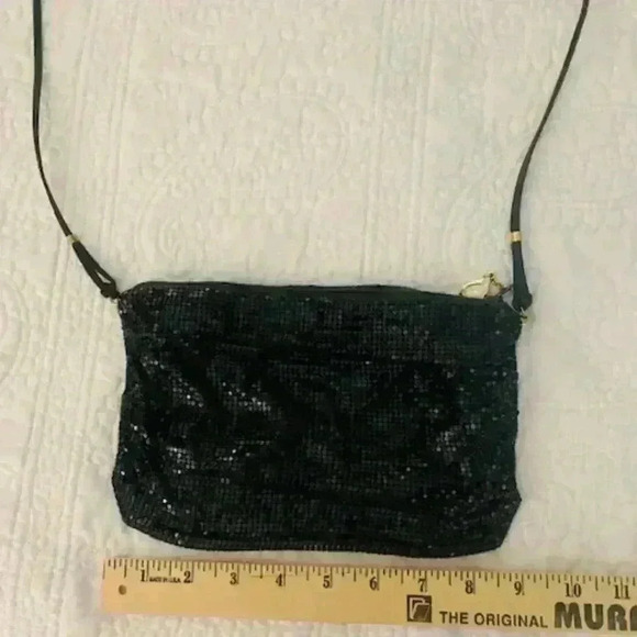 Whiting & Davis Vintage Black Mesh Crossbody Bag - Picture 1 of 5